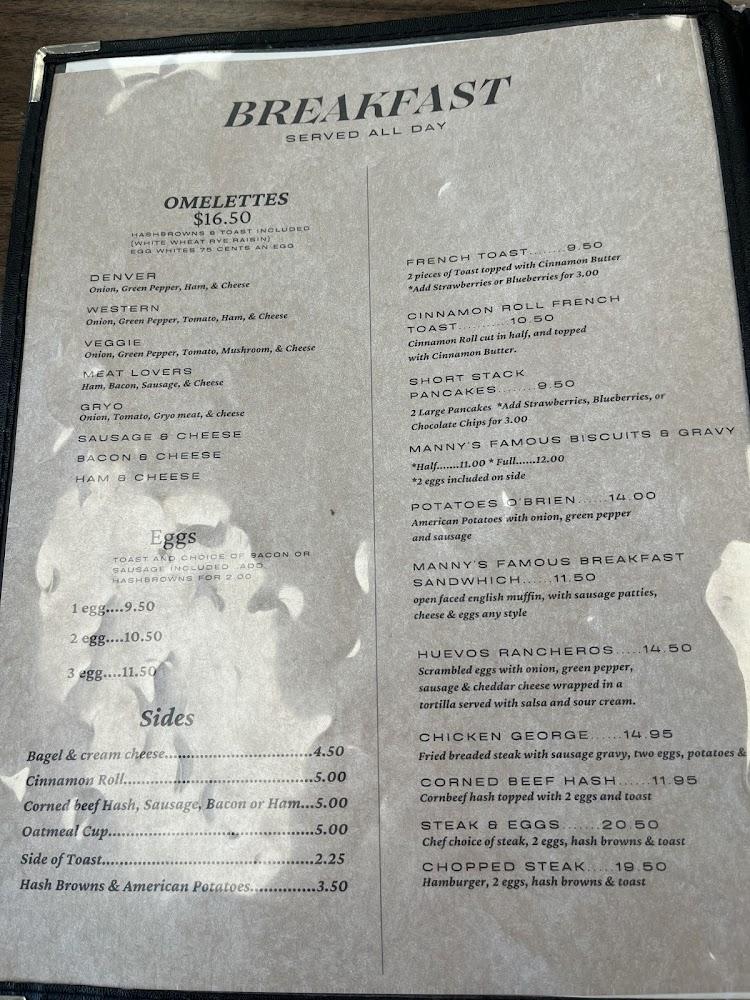Manny's Snack Shack Menu image 1
