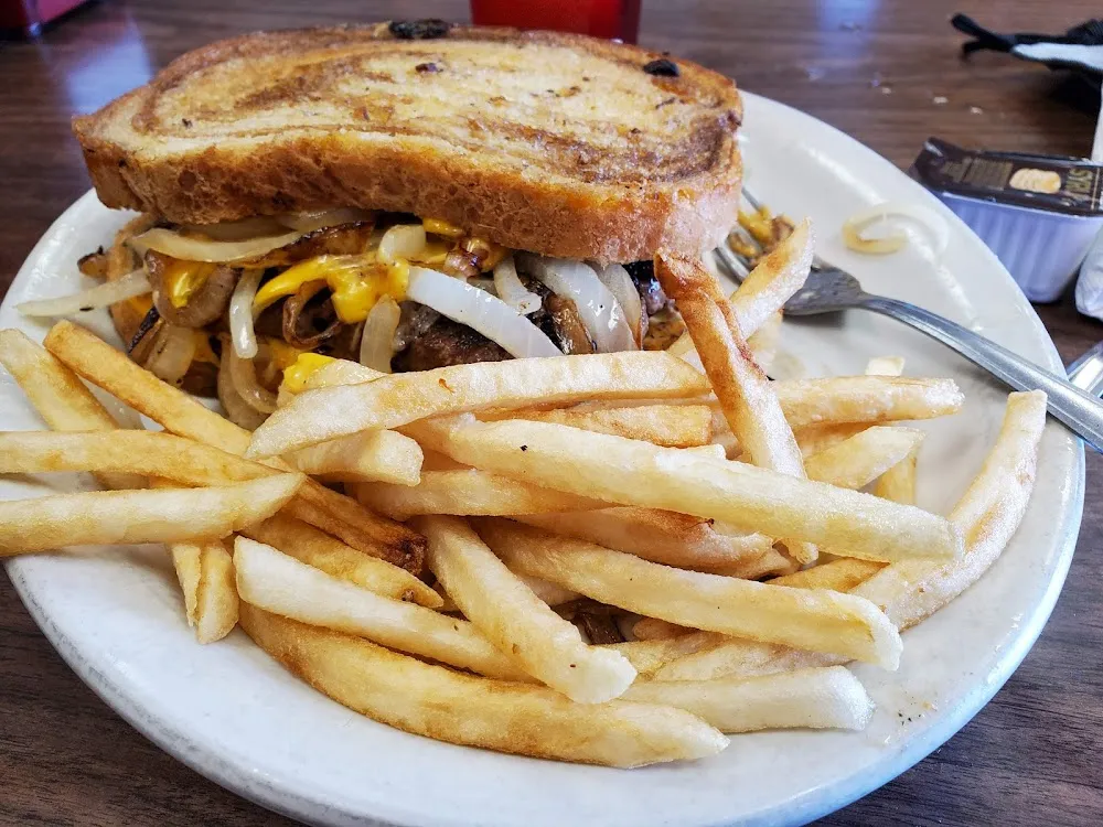 Patty Melt and Fries